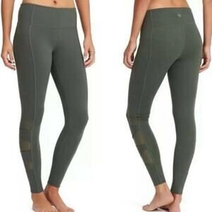 Athleta Green Mesh Paneling Leggings Size Small
